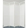 thumbnail image 1 of Legacy Decor Solid Wood 4 Panel Room Divider, 70" Tall, White Finish, 1 of 5