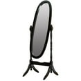 thumbnail image 1 of Legacy Decor Swivel Full Length Wood Cheval Floor Mirror, Black Finish, 1 of 5