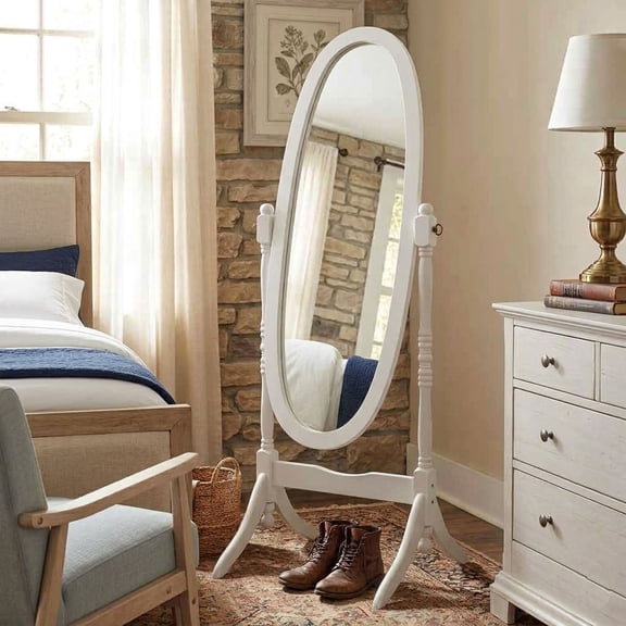 Legacy Decor Swivel Full Length Wood Cheval Mirror 59" High