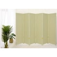 thumbnail image 1 of Legacy Decor Weave Design Fiber 6 Panel Room Divider, 71" Tall, Ivory Color, Freestanding, 1 of 1