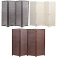 thumbnail image 1 of Legacy Decor Room Divider Wood and Bamboo Weave 3 Panel, Natural Color, 71" Tall, 1 of 5