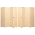 thumbnail image 1 of Legacy Decor Wood and Bamboo Weave 8 Panel Room Divider, 71" Tall, Freestanding, Natural Color, 1 of 4