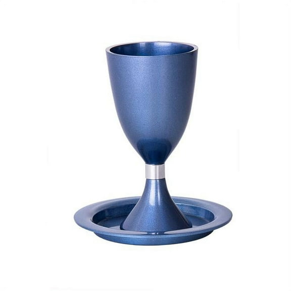 Legacy Fine Gifts & Judaica 822 5.75 x 2.75 in. Kiddush Cup, Dark Blue