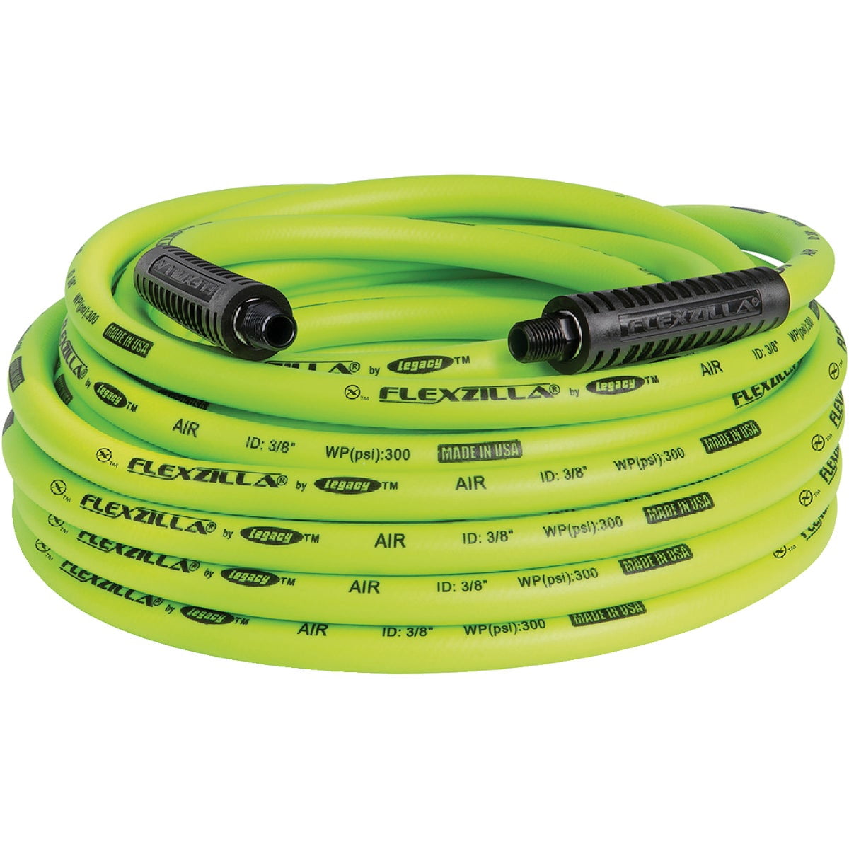 Legacy Flexzilla Polymer Air Hose HFZ3850YW2 - Standard - 2 Pack, 3/8 In x 50 Ft, Yellow