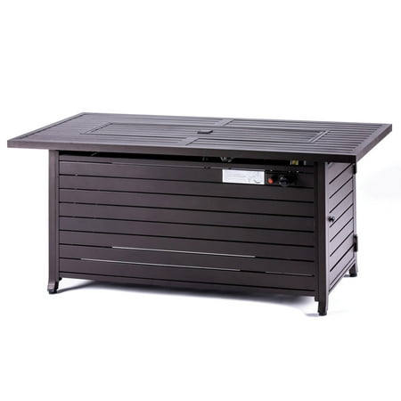 Legacy Heating - Rectangular Fire Pit Table - Brown