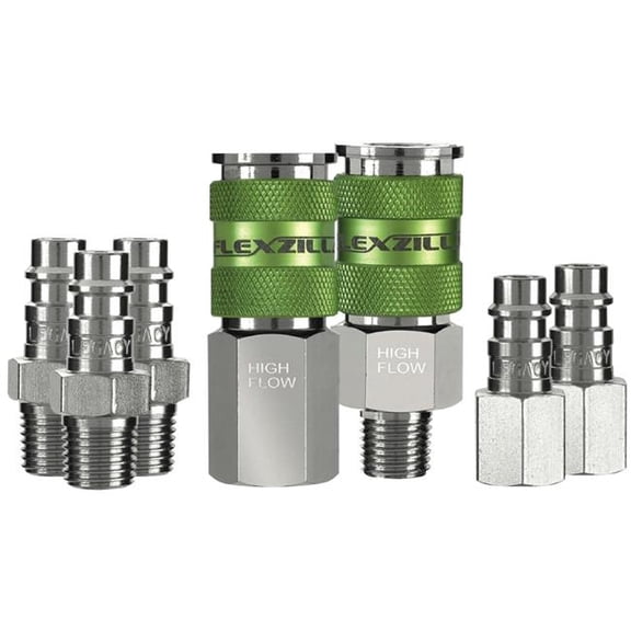 Legacy LMA53457FZ 0.25 in. NPT Pro High Flow Coupler & Plug Kit - 7 Piece