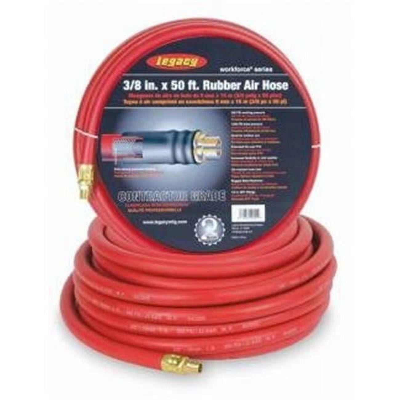 Legacy LMHRE3850RD2 Rubber Air Hose 0.37 ID x 50 ft.
