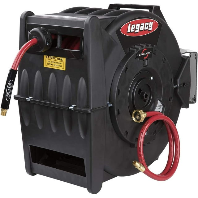 Legacy Levelwind Retractable Air Hose Reel, 3/8 in. x 100 ft., PVC