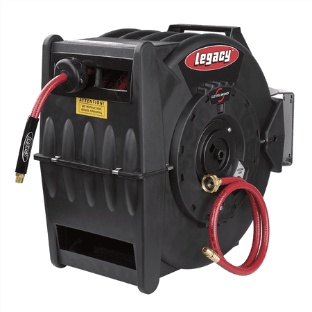 Legacy Levelwind Retractable Air Hose Reel, 3/8" x 50' , PVC