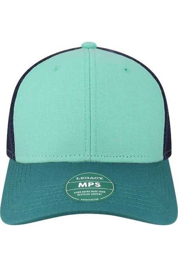 MPS Mid-Pro Snapback Trucker Cap - Mint Marine Navy