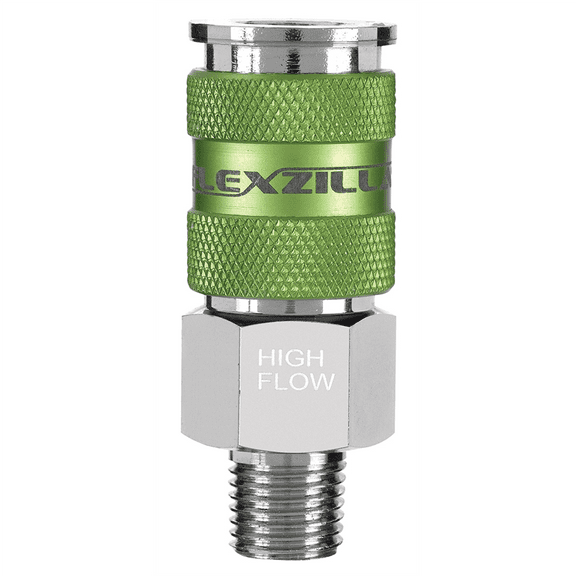 Legacy Manufacturing Flexzilla High Flow Coupler, 1/4 Body, 1/4 MNPT