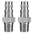 thumbnail image 1 of Legacy Manufacturing Flexzilla Pro High Flow Plug, 1/4" Body, 1/4" MNPT, 2-Pack, 1 of 3