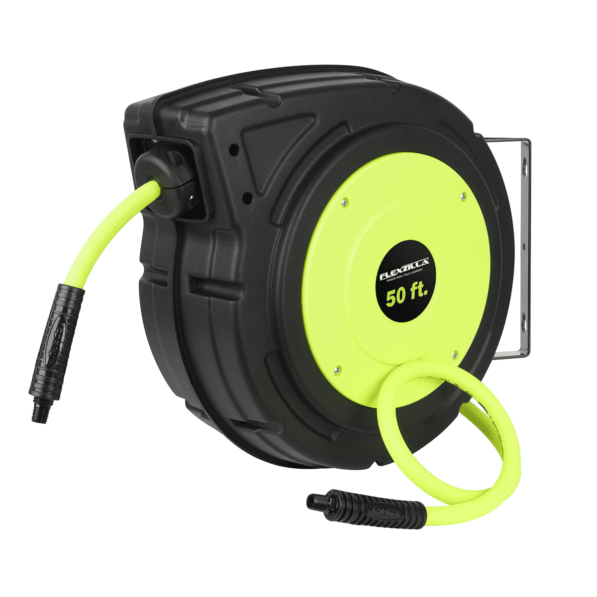 Legacy Manufacturing Flexzilla Enclosed Plastic Retractable Air Hose Reel, 3/8" x 50'