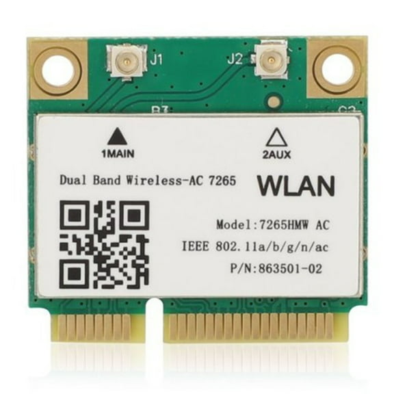 Legacy Mini-PCIe Wi-Fi Card for Intel | 7265 Half Mini PCIe Network Card | 867 Mbps with Bluetooth 4.0 Support | HMC WLAN Replacement Part 7265.HMWG Wi-Fi Card 7265HMW