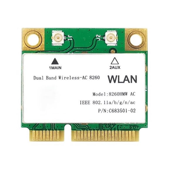 Legacy Mini-PCIe Wi-Fi Card for Intel 8260 | Half Mini PCIe Network Card | 867 Mbps with Bluetooth 4.2 Support | HMC WLAN Replacement Part 8260.HMWG Wi-Fi Card 8260HMW