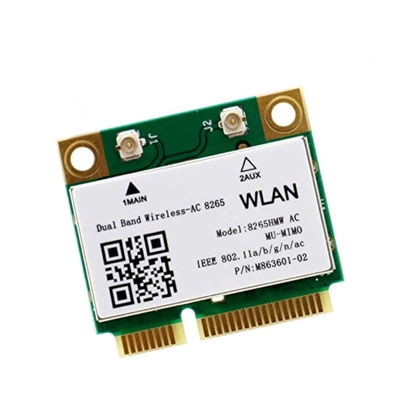 Legacy Mini-PCIe Wi-Fi Card for Intel 8265 | Half Mini PCIe Network Card | 867 Mbps with Bluetooth 4.2 Support | HMC WLAN Replacement Part 8265.HMWG Wi-Fi Card 8265HMW