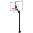 thumbnail image 1 of Legacy Nitro-BP Steel-Glass In Ground Fixed Height Basketball System, Navy Blue, 1 of 1