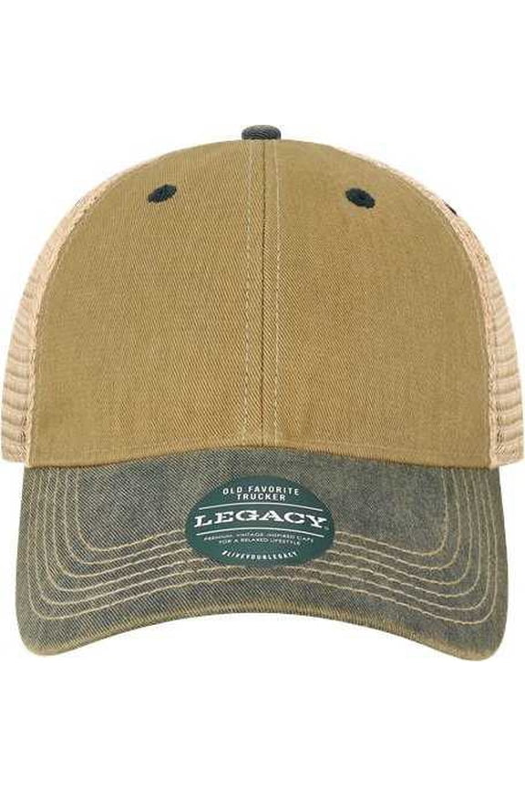 OFA Old Favorite Trucker Cap - Dark Tan Navy