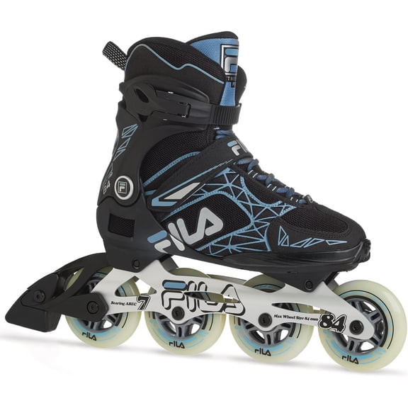 Legacy Pro 84 Fitness Inline Skates for Women - 84mm Wheels, Airflow Tech, ABEC 7 Bearings, High Cuff Support - White/Blue & Black/Blue