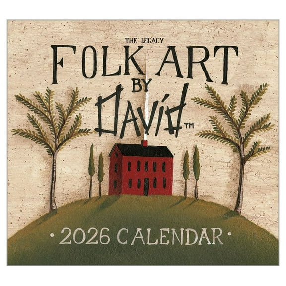 Legacy Publishing Group, Folk Art by David Harden 2026 Wall Calendar, 13.38'' X 12.13'', 12-Month Calendar with Stapled Binding