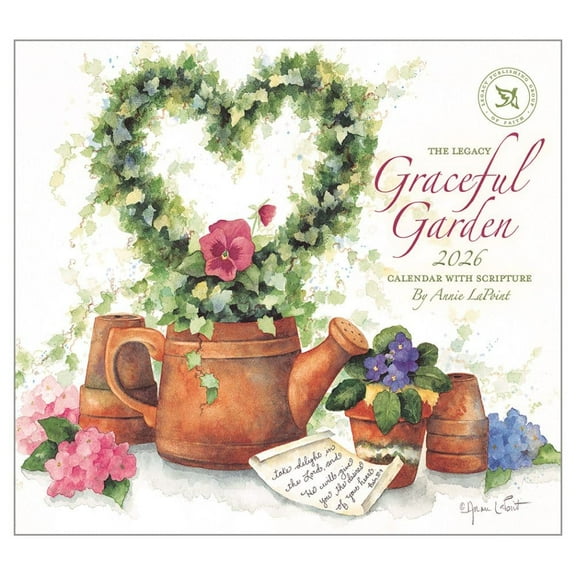 Legacy Publishing Group, Graceful Garden by Annie LaPoint 2026 Wall Calendar, 13.38'' X 12.13'', 12-Month Calendar with Stapled Binding