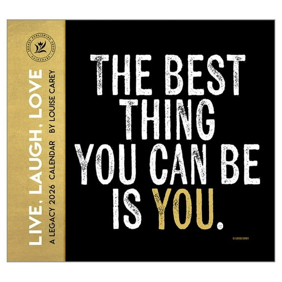 Legacy Publishing Group, Live Laugh Love by Louise Carey 2026 Wall Calendar, 13.38'' X 12.13'', 12-Month Calendar with Perfect Binding