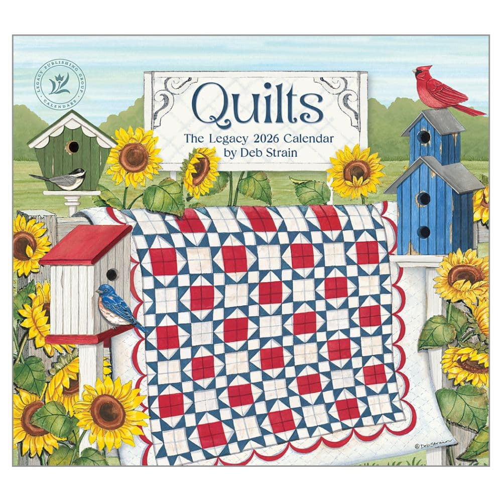 Legacy Publishing Group, Quilts 2026 Wall Calendar, 13.38'' X 12.13'', 12-Month Calendar with Wire-O Hanger Binding
