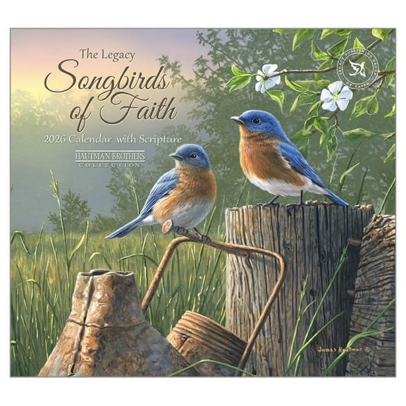Legacy Publishing Group, Songbirds of Faith by Hautman Brothers 2026 Wall Calendar, 13.38'' X 12.13'', 12-Month Calendar with Stapled Binding