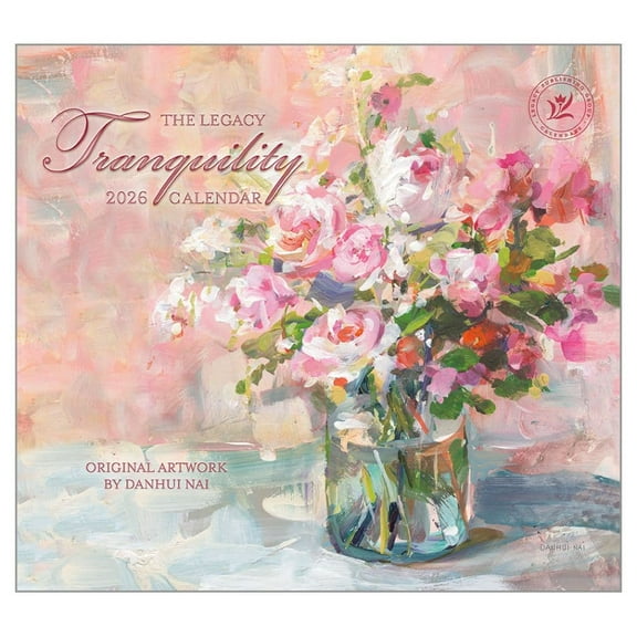 Legacy Publishing Group, Tranquility by Danhui Nai 2026 Wall Calendar, 13.38'' X 12.13'', 12-Month Calendar with Stapled Binding