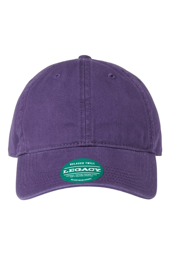 - Relaxed Twill Dad Hat - EZA - Purple - Size: Adjustable