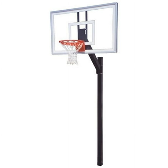 Legacy Select Steel-Acrylic In Ground Fixed Height Basketball System, Purple
