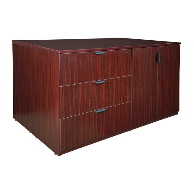 Legacy Stand Up 2 Storage Cabinet/ 2 Lateral File Quad- Mahogany