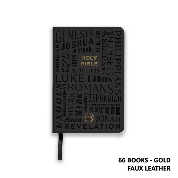 LSB Legacy Standard Bible/Compact Edition-Black/Gold Paste-Down Faux Leather