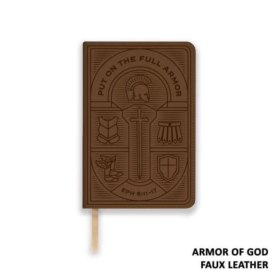 Legacy Standard Bible Compact Edition Paste-Down Brown Faux Leather Armor of God (LSB)