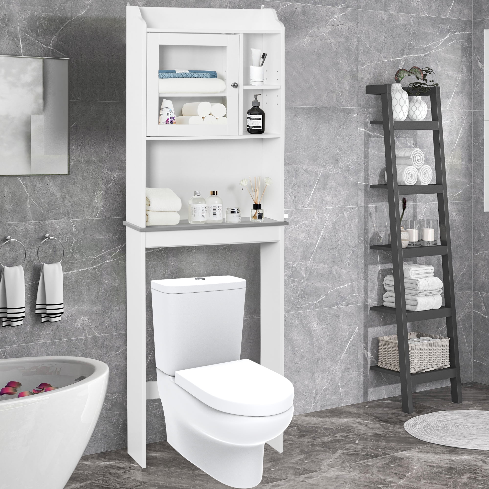 Legahome Bathroom Over Toilet Storage, Modern Over The Toilet Cabinet, Home Freestanding ...