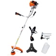 thumbnail image 1 of Legahome Gas Powered Weed Wacker, 2 in 1 18 Inch String Trimmer with 10'' Brush Cutter, 52CC 2-Cycle, Shoulder Strap, Grass Trimmer Brush Cutter for Weed, Brush, Orange, 1 of 9