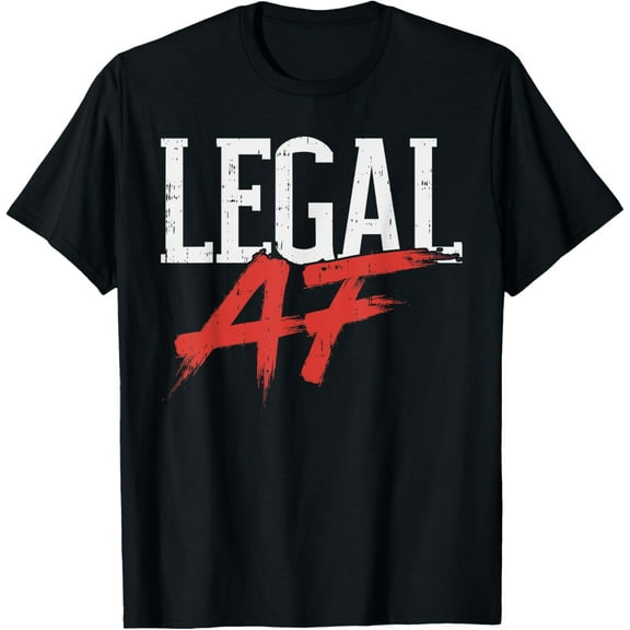 Legal AF Funny 21 Happy 21st Birthday Party Celebration Gift T-Shirt