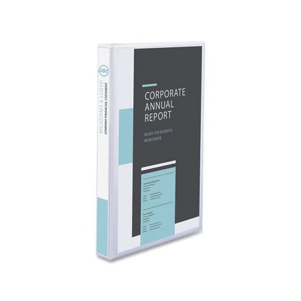 Legal Durable View Binder with Round Rings 3 Rings, 1" Capacity, 14 x 8.5, White