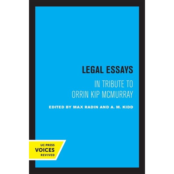 Legal Essays: In Tribute to Orrin Kip McMurray, (Paperback)