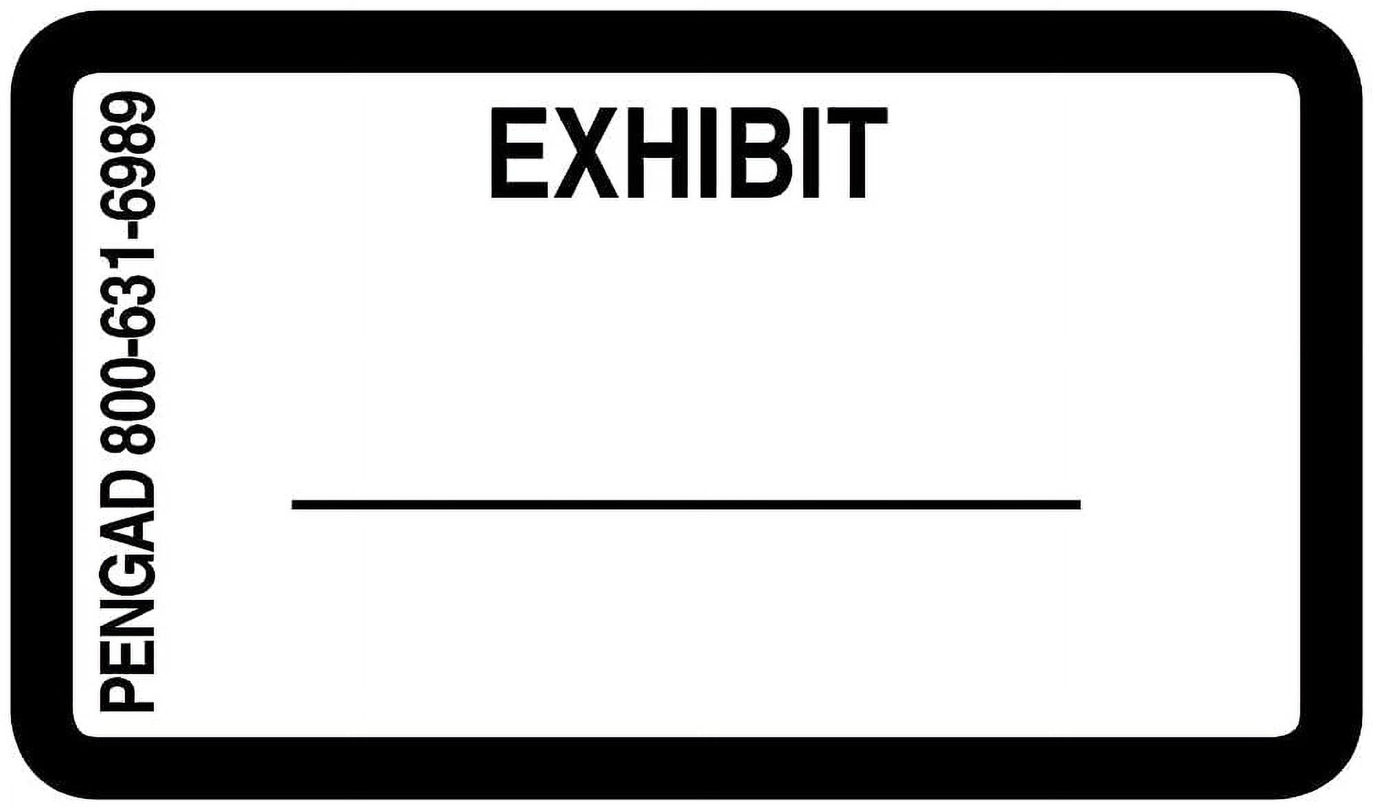 Legal Exhibit Label Stickers, 7/8 X 11/2 Inches, 480 Labels Per Pack