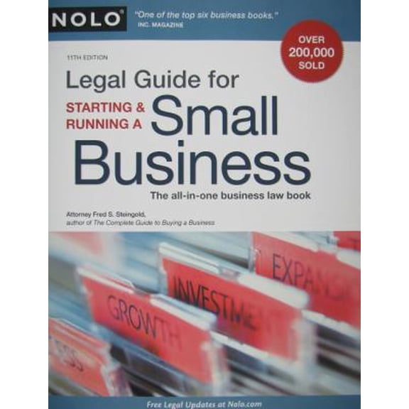 Pre-Owned Legal Guide for Starting & Running a Small Business (Paperback) 1413310559 9781413310559