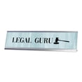 thumbnail image 1 of Legal Guru, Gavel, Silver Frame Desk Sign (2 x 8"), 1 of 3