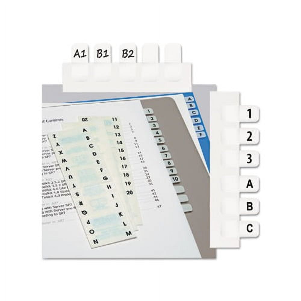 Legal Index Tabs 1/12Cut Tabs, AZ, White, 0.44" Wide, 104/Pack