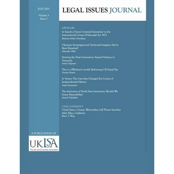 Legal Issues Journal Legal Issues Journal 4(2), Book 3, (Paperback)