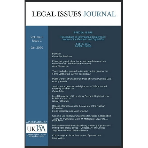Legal Issues Journal Legal Issues Journal 8(1), Book 10, (Paperback)