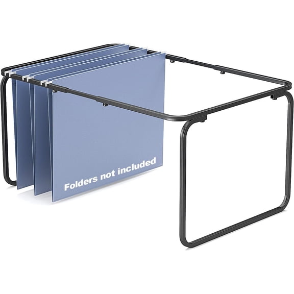 Legal/Letter Size Hanging File Folder Frame,Adjustable Length 16 to 25 inches,Heavy Duty Steel File Cabinet/Drawers Organizer Insert,Hanging Folder Holder for Desktop,12.598" W X 9.45" H,1 Pack