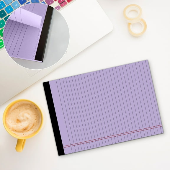 Legal Pad, 13.98 x 8.27" A3 Horizontal Line Tear-off Notepad (50 Pages), Portable Notepad Memo Planner, Colored Note Pads, College Ruled Notepads for Office Business Supplies(Purple)
