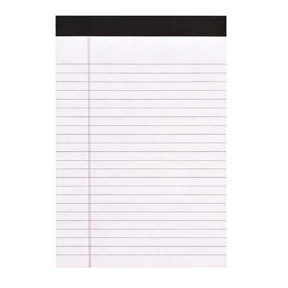 Legal Pads 5x8 Inch, Writing Pads for Office, Note Pads for Work, College Ruled Legal Pad, To Do List Notepad, Notepads for Grocery List Shopping List, 50 Sheet/Pad, 1 Pad