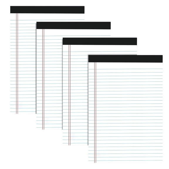 Legal Pads 8.4x11.6 Inch Notepad, 4 Pcs Note Pads Ruled Perforated Memo Pad for Work Daily Note Taking List, Lined Writing Pads Memo Refills Notepads for Office Home, 50 Sheet/Pad