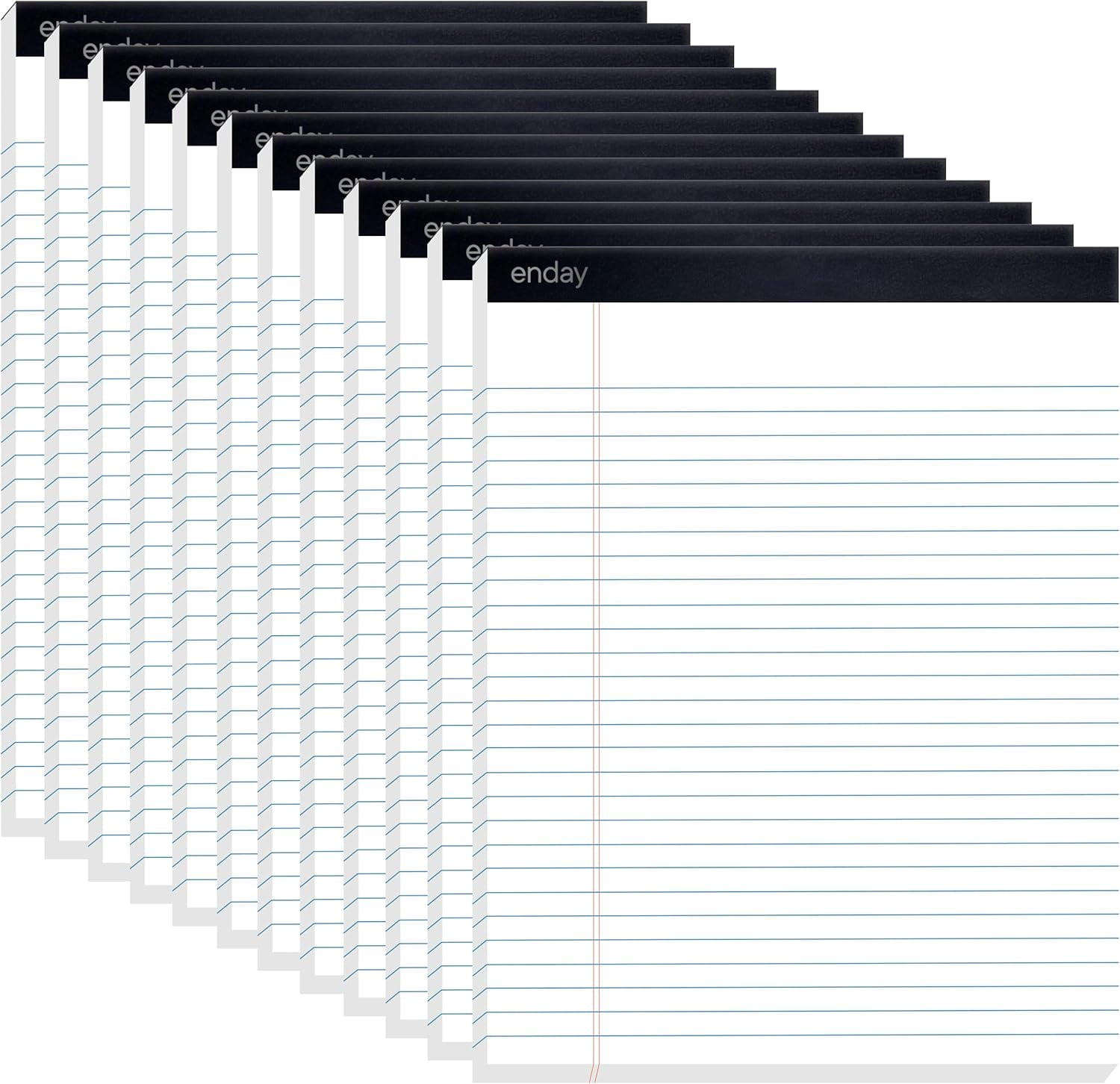 Legal Pads 8.5 x 11 Inch, (12 Pack) 50 Sheets per Notepad, White Note Pads, Legal Ruled Writing Pad with Perforated Pages, White Paper Legal Pad for Work and Note-Taking.